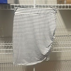 Woman’s striped skirt